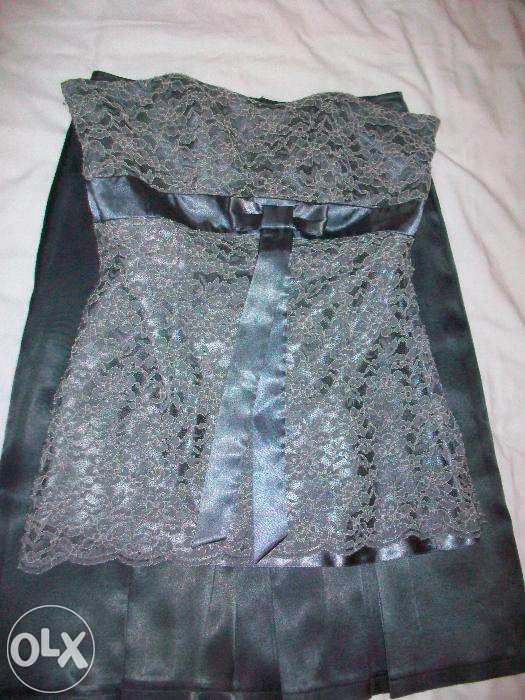 Gorset spódnica satyna roz.S 36