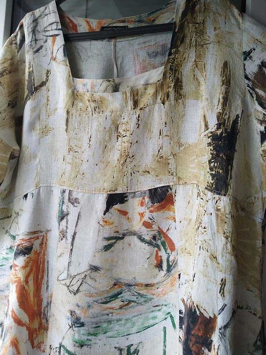 Сукня лляна  бохо  свободное  платье лен  Италия 50-52 льон