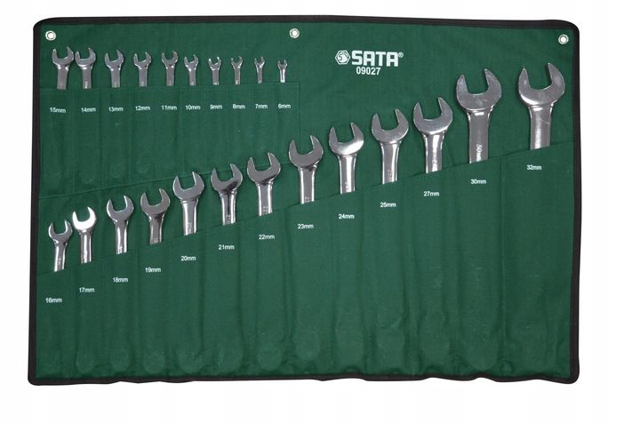 Sata09027 Klucze Płasko-oczkowe 23 Sztuki +gratis