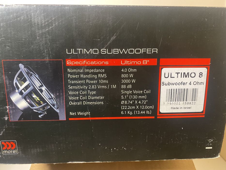 Сабвуфер Morel Ultimo Titanium 8 - 4 Ohm
