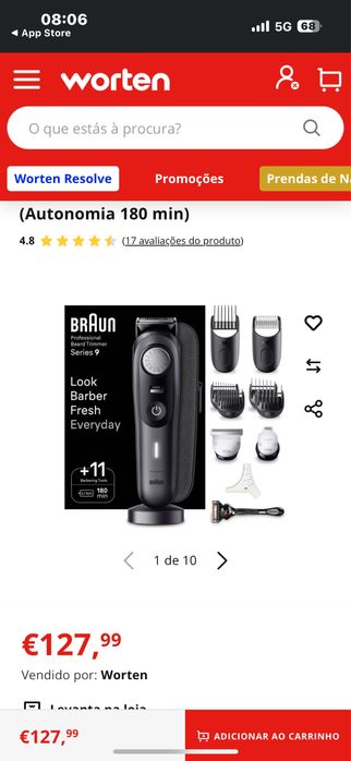 Braun Series 9 preta
