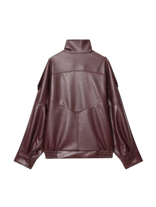 Куртка- бомбер бордова (s)чорна (s/m)