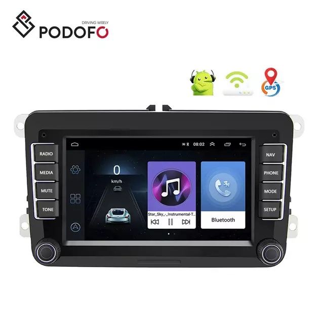 Rádio 2din Volkswagen skoda seat com GPS WiFi RDS Bluetooth NOVO