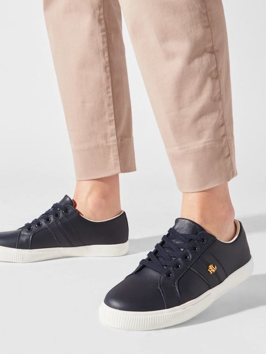 Кроссовки Lauren Ralph Lauren Janson 2 кожаные кеды женские синие