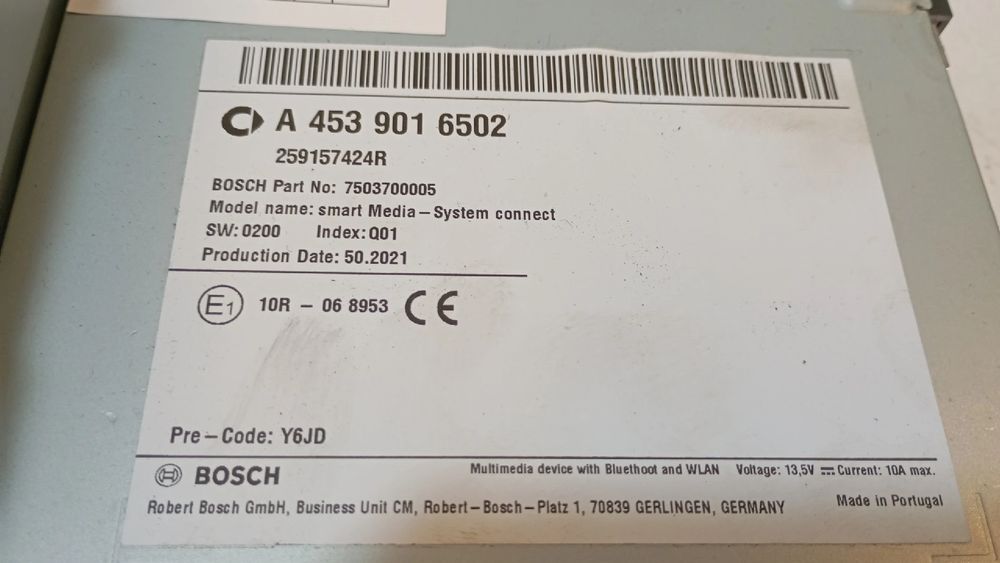 Rádio / auto-rádio SMART ForFour (453)