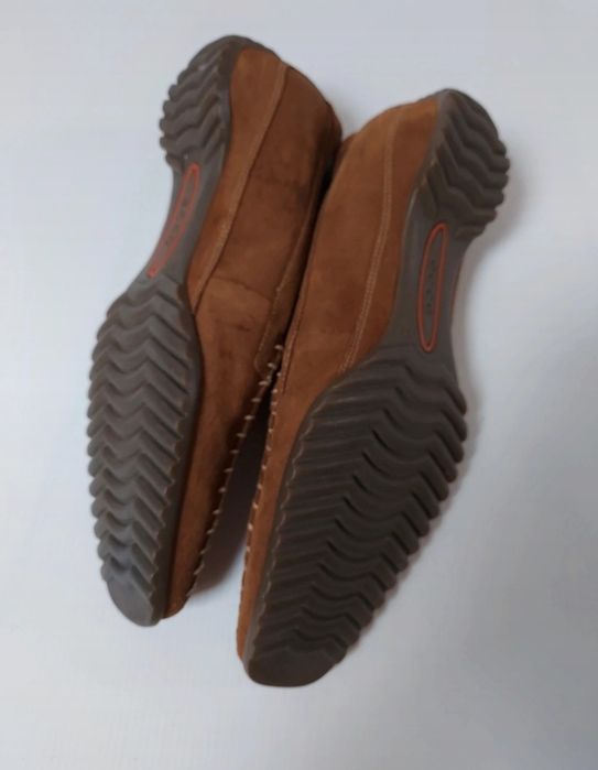 Brązowe mokasyny ze skóry zamszowej Ecco 37 wkładka 25,5 cm