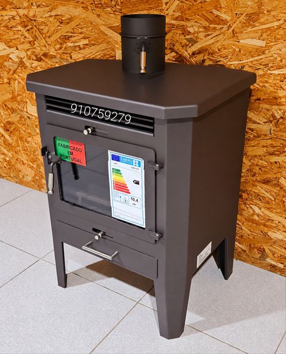 Salamandra Lenha NOVAS - 10.4Kw - FABRICADO PORTUGAL