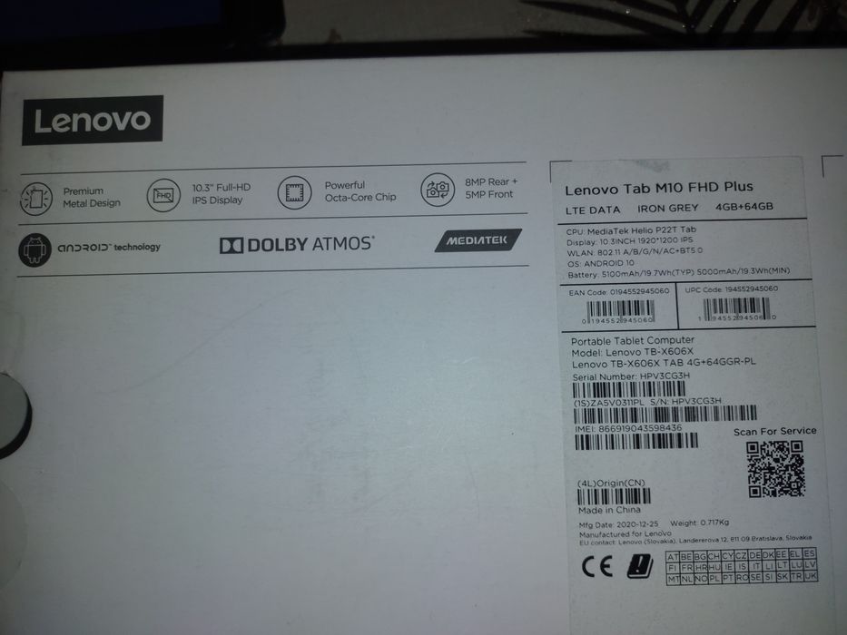 Lenovo Tab M10 FHD Plus