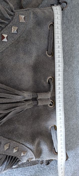 Torba zamszowa, szara