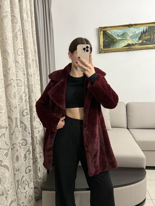 Шуби зі штучного хутра Zara Бордова, Леопардова, Лисиця