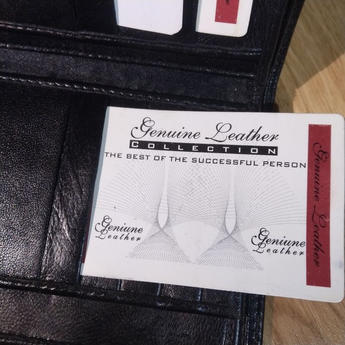 Portfel skórzany czarny