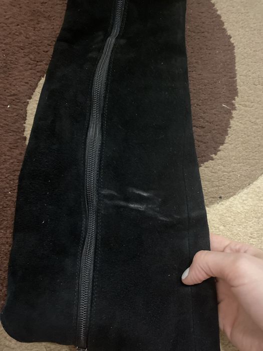 Сапоги зимові замшеві високі