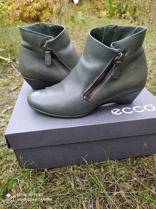 Ecco 37 ботинки демі жіночі шкіряні черевики осінні чоботи взуття ессо
