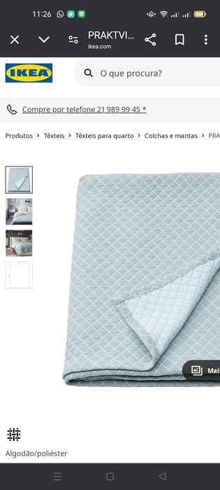 Colcha Praktvial IKEA. NOVA