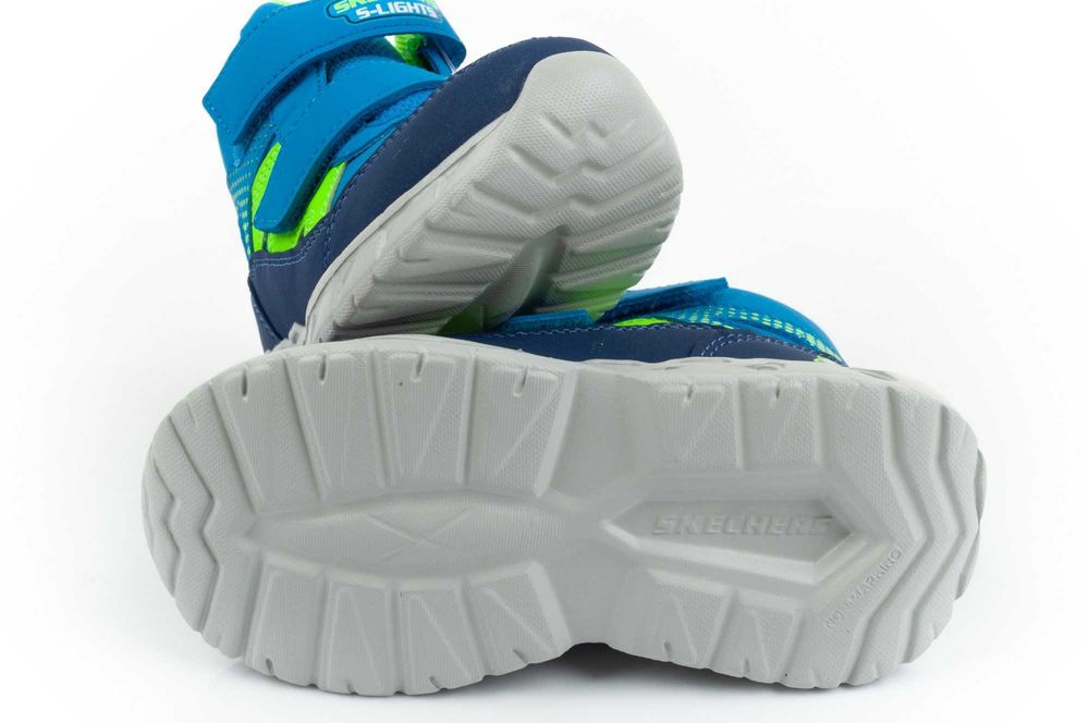 Buty dziecięce zimowe Skechers [401507N/NVLM] LED r. 21-26