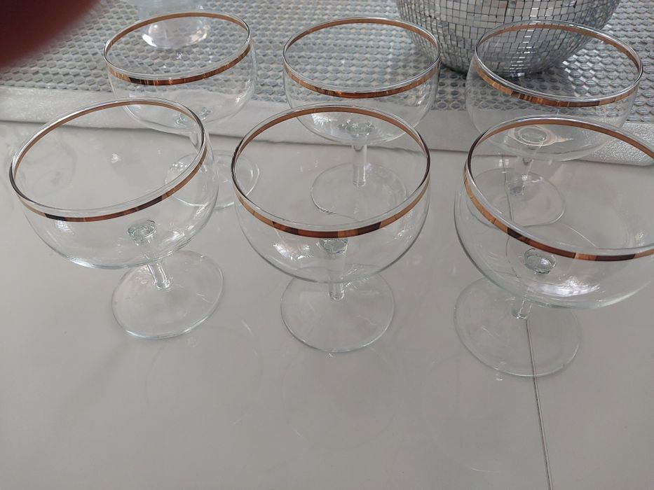 Szklane kieliszki do szampana 6 sztuk