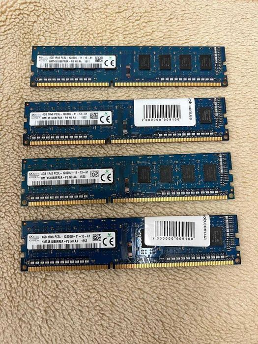 Оперативна пам'ять Hynix DDR3-1600Mhz 4Gb (4x4=16Gb)