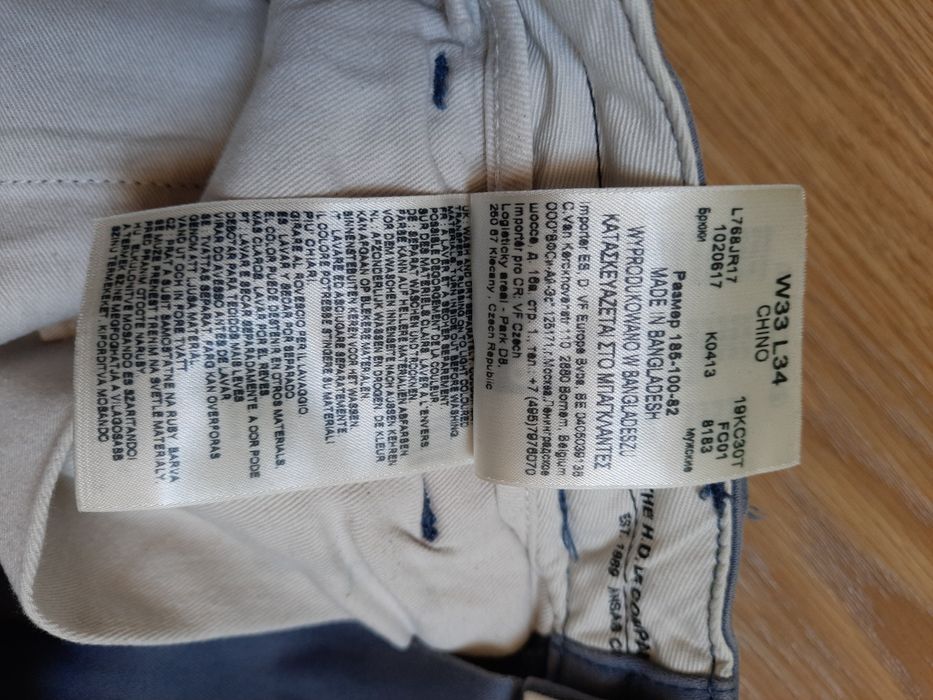 Spodnie męskie chinosy Lee 33/34