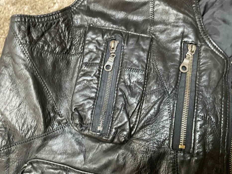 Шкіряра жилетка мото байкерстка