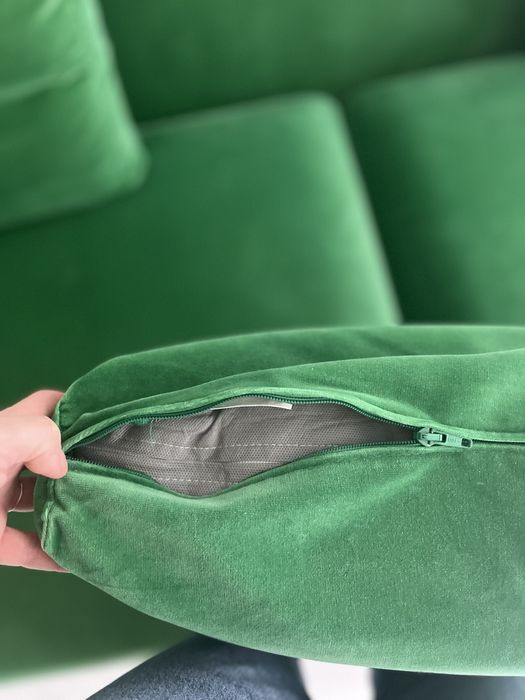 Kanapa Stockholm Ikea zielona welur tapicerski