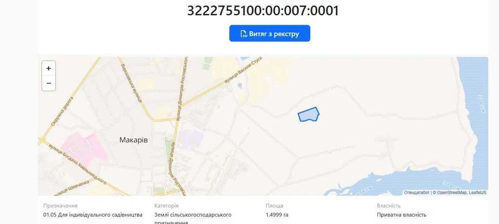 Продаж землі 1,5 га під забудову, Макарів, Житомирська траса, Терміново