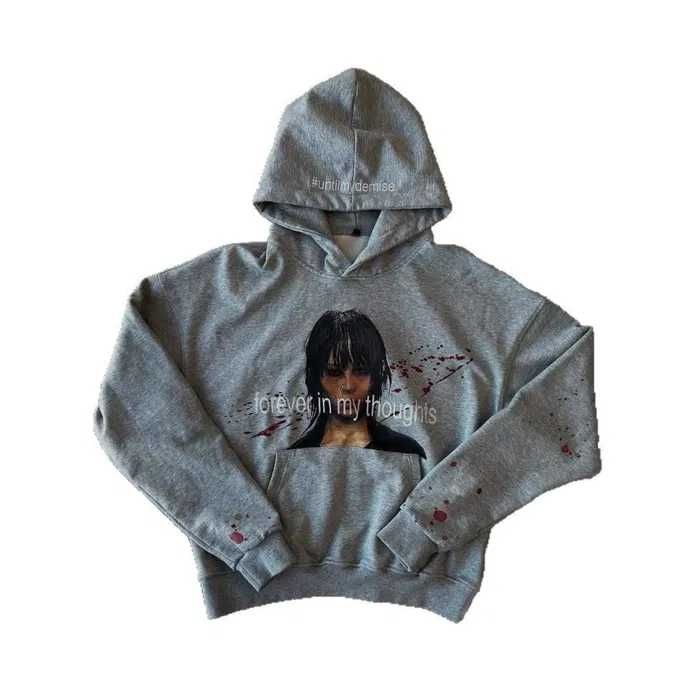 untilmydemise худі y2k hoodie grey серое худи с принтом y2k opium sk8