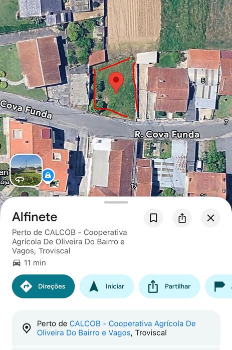 Terreno Troviscal 356,65 m2 - Oliveira do Bairro