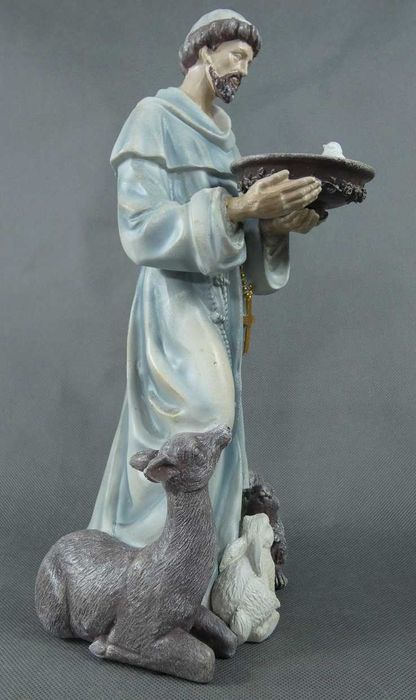 Figurka Św. Franciszek z Asyżu figura 35,5 cm kropielnica