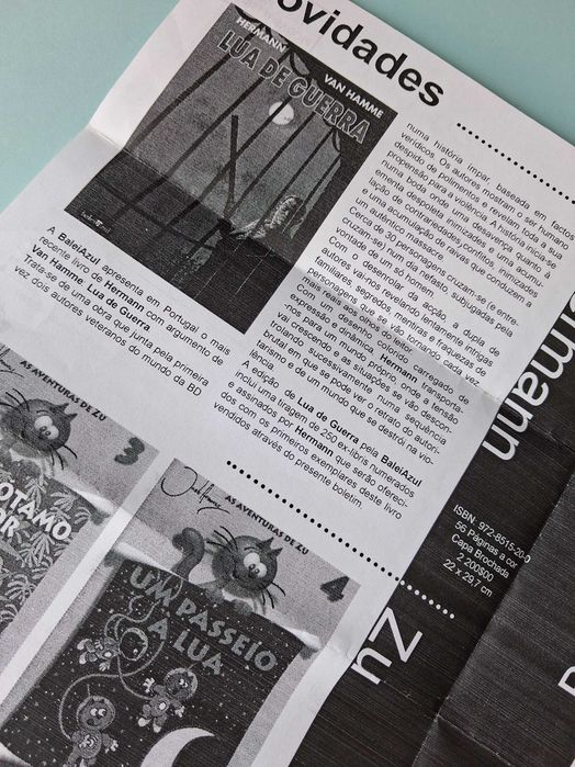 Edições BALEAZUL - Raro conjunto de catálogo BD e Newsletter.