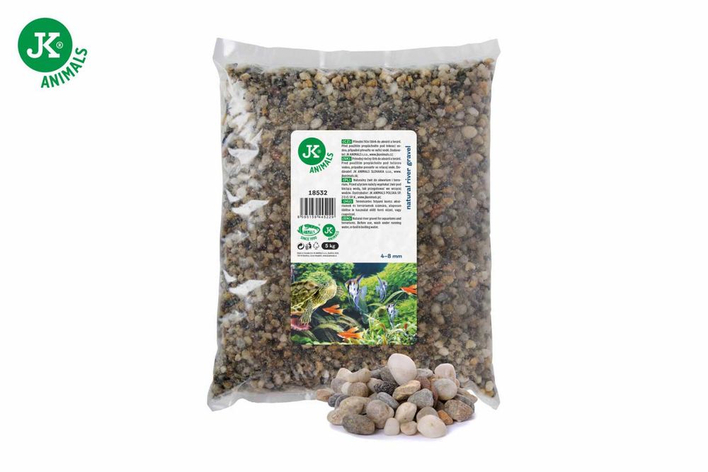 Naturalny żwirek rzeczny, 5 kg, do akwarium lub terrarium