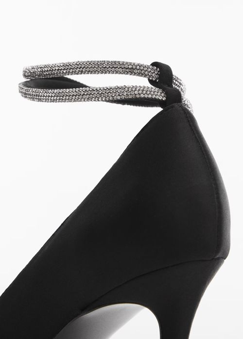 Туфлі Mango з декоративним ремінцем з камінням туфли лодочки