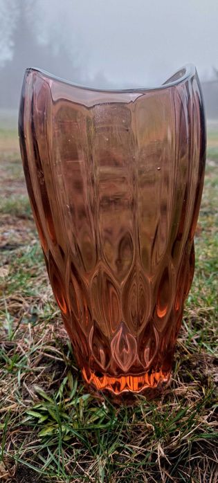 Wazon szklany czasy prl kryształ
