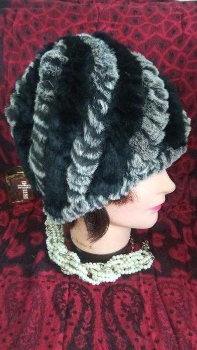 100% мех песца шапка /песецнатуральный мех шапка к шубе