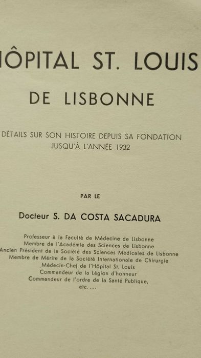 Hospital S. Luis "Lisboa" 1957 S. da Costa Sacadura