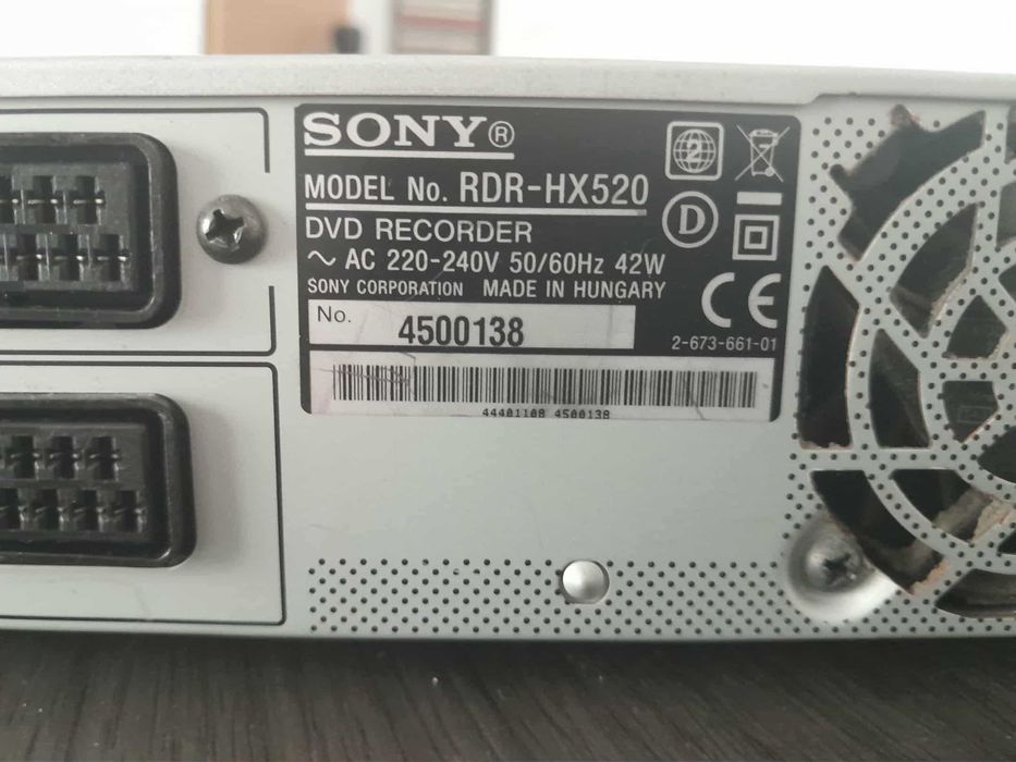 DVD Sony RDR-HX520 | DVD / Hard disk recorder (80 GB)