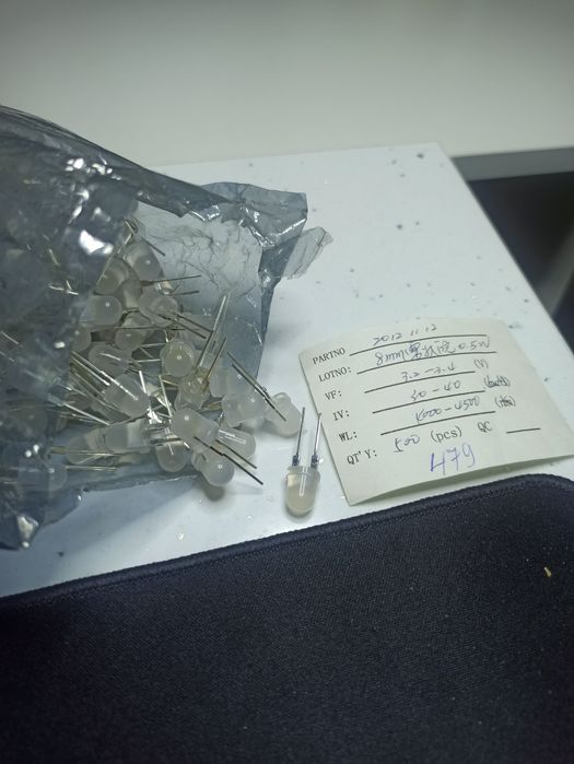 Светодиоды 8мм 0.5Вт