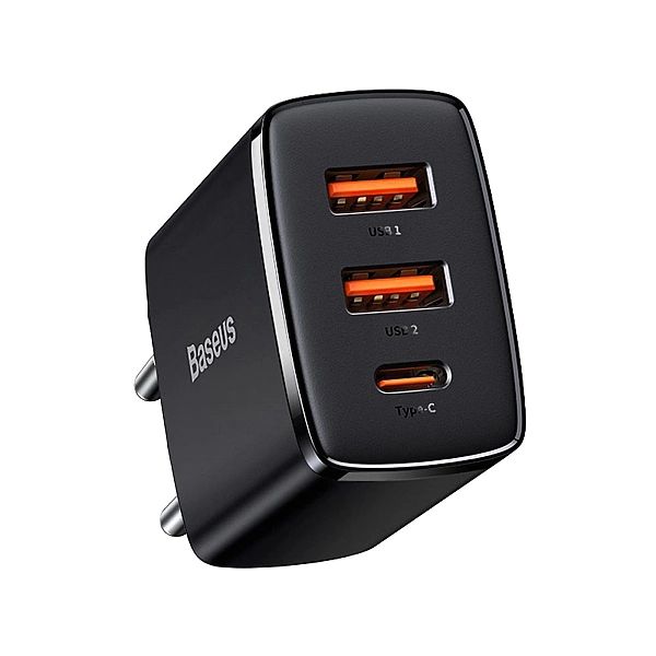 [PO ZWROCIE]Baseus Compact szybka ładowarka sieciowa 2x USB / USB Typ