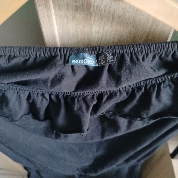 Kombinezon damski S spodenki krótkie falbana czarny Esmara  36 38