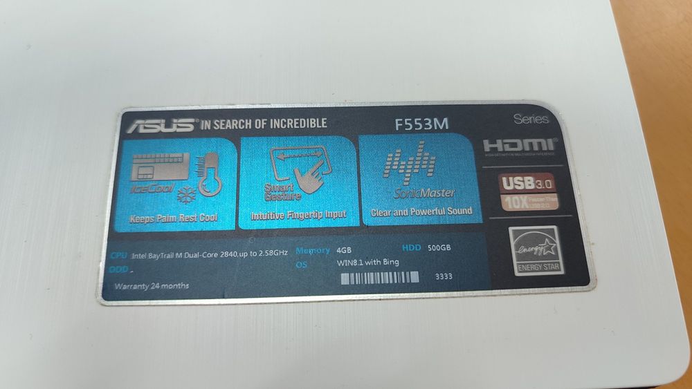 Computador portátil ASUS F553M