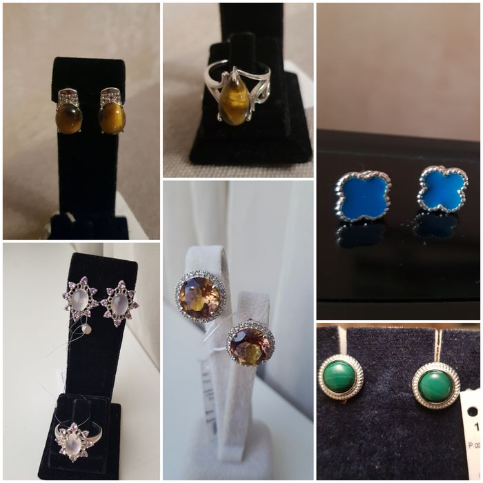 Натуральные минералы, серебро 925 пробы