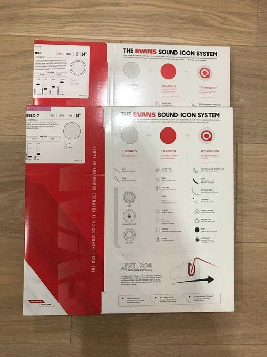 Пластик для барабанів Evans 12", Evans 14"