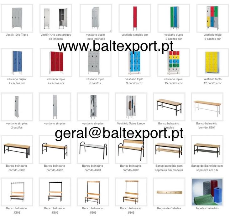 Banco Balneario Vestiario c/Cabides p/Ginasio Escolas Fábricas Novo