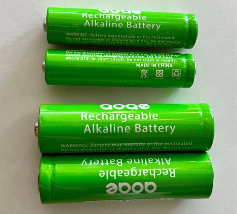 НОВІ акумуляторні алкалінові батарейки ААА та АА
