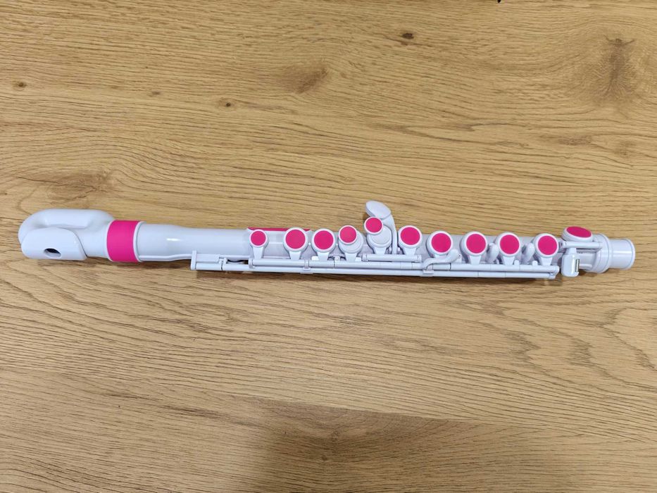 Título: Flauta transversal Nuvo jFlute 2.0 – branca/rosa – como nova – ideal para iniciação musical