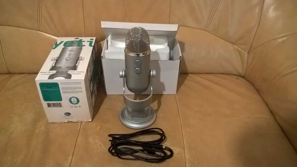 Mikrofon streaming BLUE Yeti USB Silver Srebrny