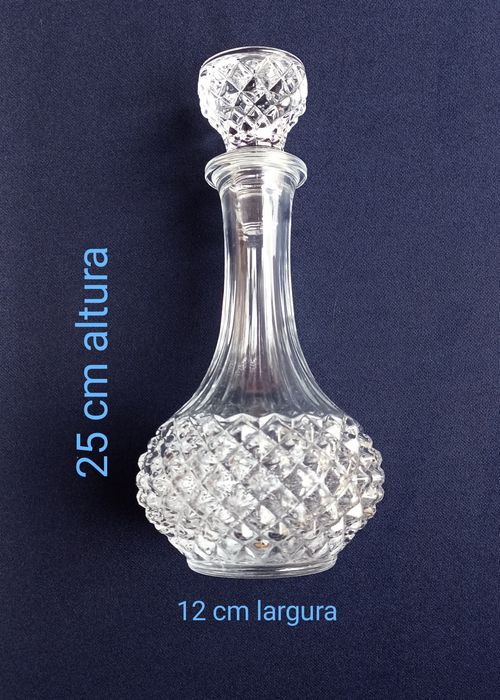 Garrafa em cristal 25 cm x 12 cm