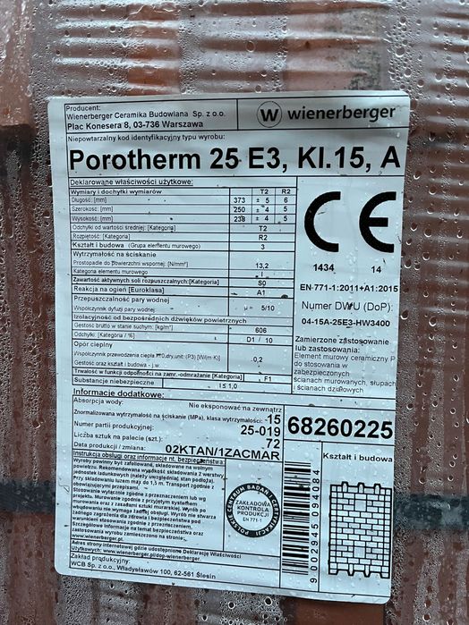 Pustak Porotherm 25