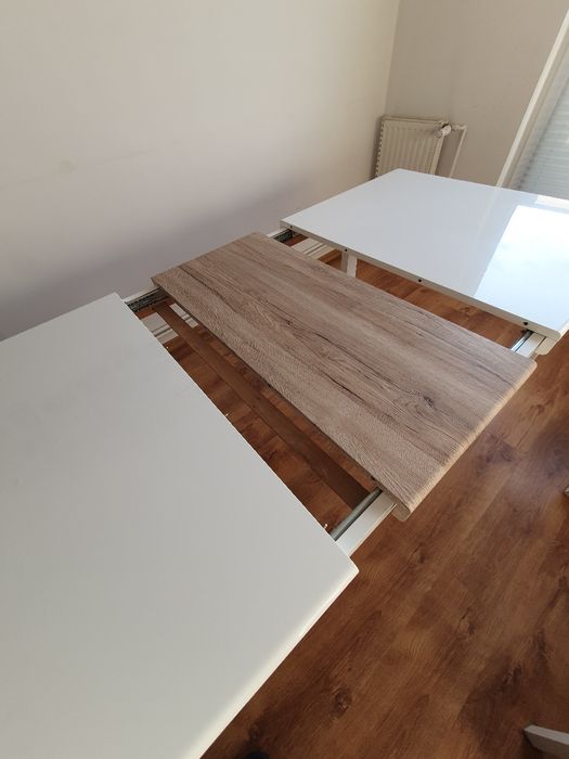 Stół biały lakierowany regulowany