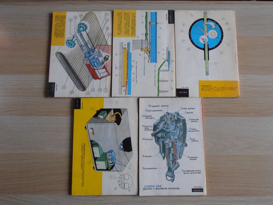 Młody Technik 5 numerów: 1,2,6,8,11/1983