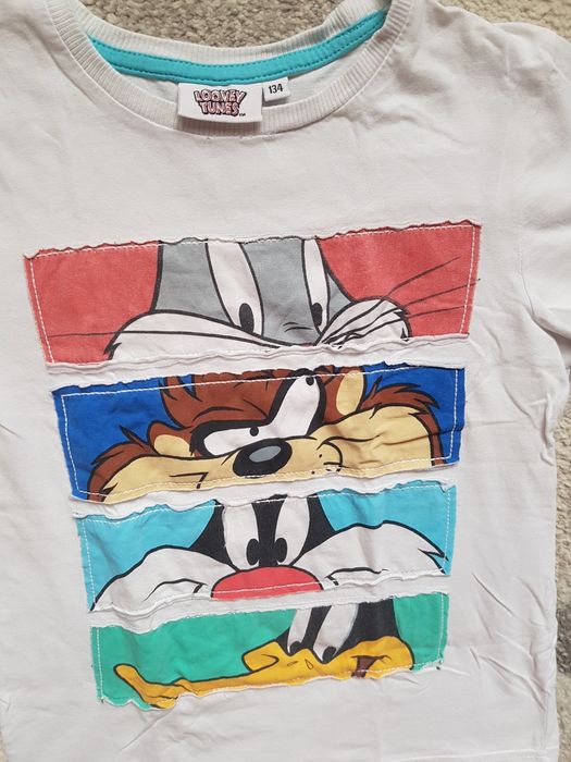 Fajna koszulka t-shirt z bohaterami Looney Tunes 134-140